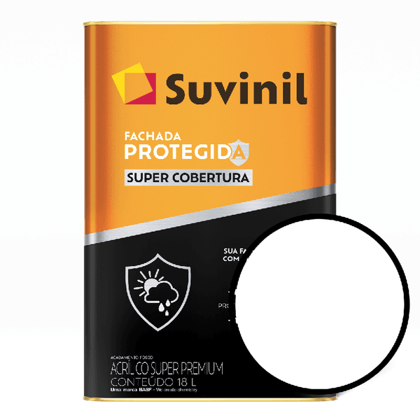 Tinta AcrÍlica 18 Litros Fachada Protegida Super Cobertura Fosco Suvinil - Branco Neve