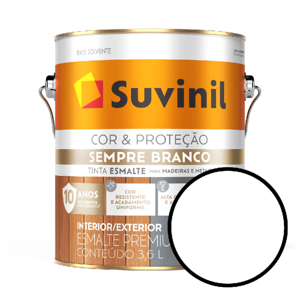 ESMALTE SEMPRE BRANCO ACETINADO SUVINIL - BRANCO