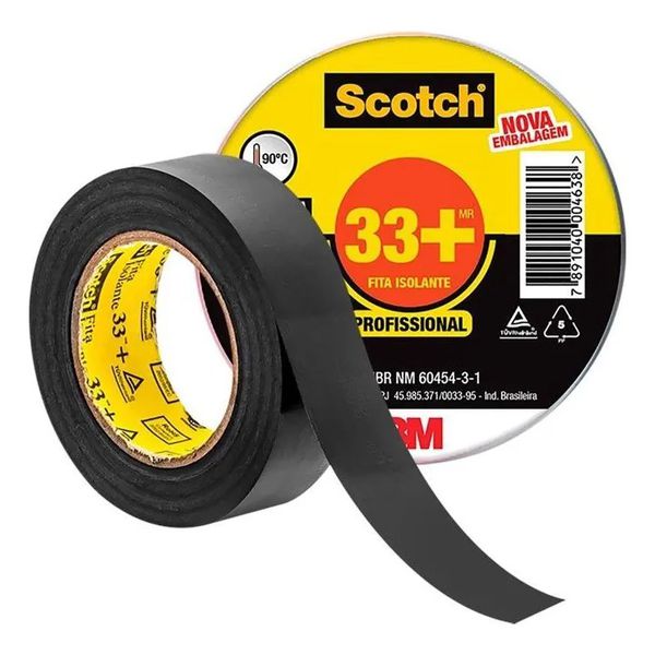 Fita Isolante 3M 33+ NV – 19mm x 20m | Profissional e Durável