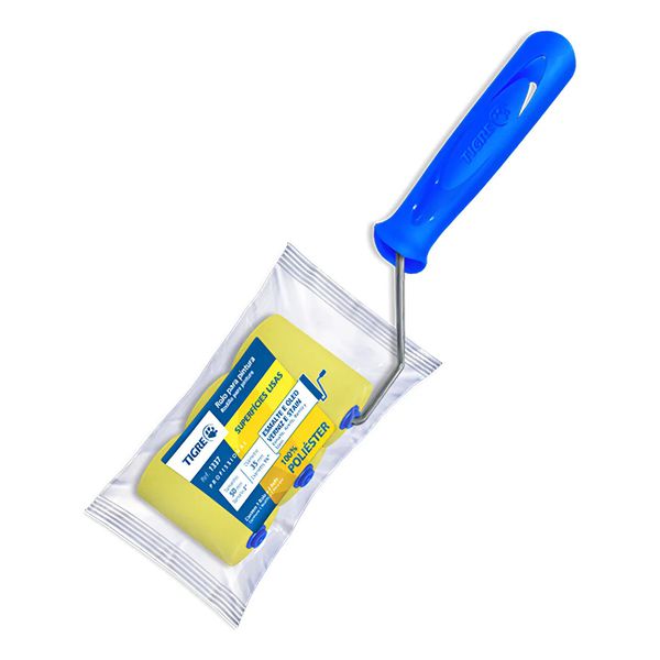 Rolo Espuma 9CM 1337 C/ Refil + Sup Tigre – Pintura Rápida e Precisa