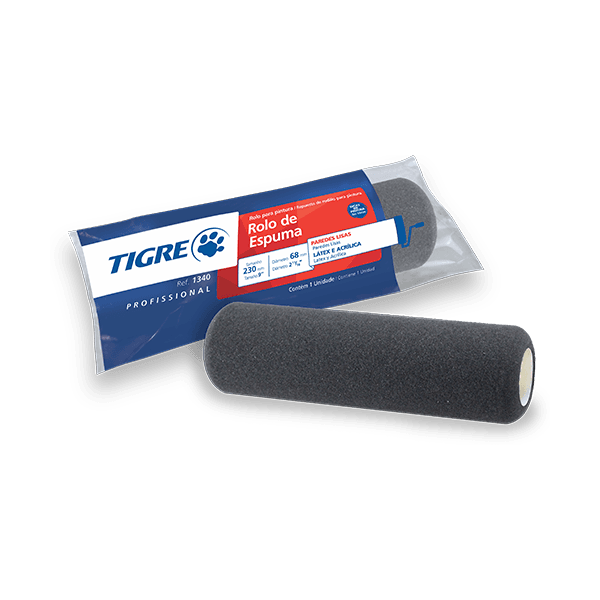 ROLO DE ESPUMA 23CM 1340 SEM SUPORTE TIGRE