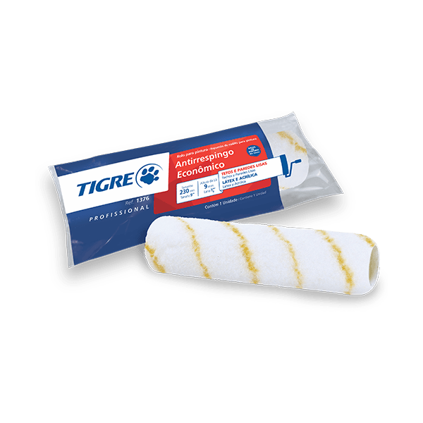 Rolo de Lã 23cm Antirrespingo Tigre 1376 Sem Suporte