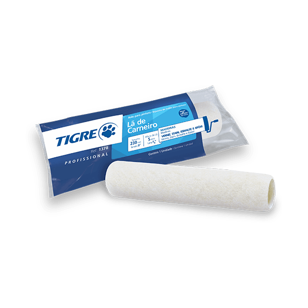 Rolo de Lã 23cm Tigre 1378 Sem Suporte – Pintura Precis