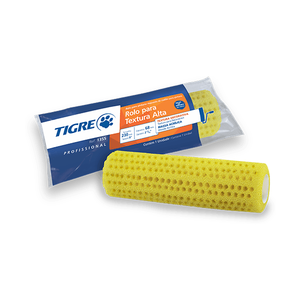 Rolo Text 23cm Tigre 1355 Sem Suporte para Pintura Texturizada
