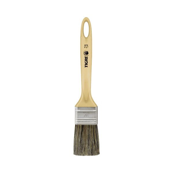 Trincha 1 1/2" 573 Tigre Cerda Gris Acabamento Premium