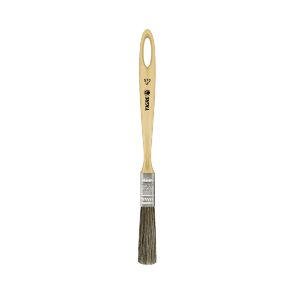 Trincha 1/2" 573 Tigre Dupla Cerda Gris Pintura Premium