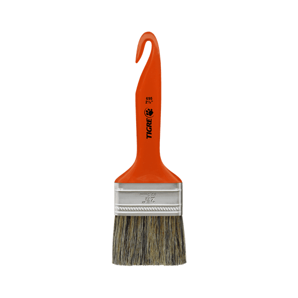 Trincha 2 ½" 695 Tigre Média Cerda Gris Pintura Uniforme