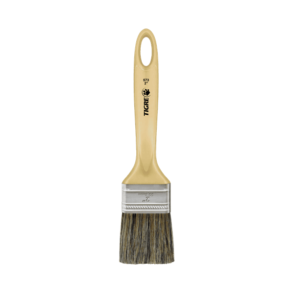 Trincha 2" 573 Tigre Dupla Cerda Gris Pintura Látex/Acrílica