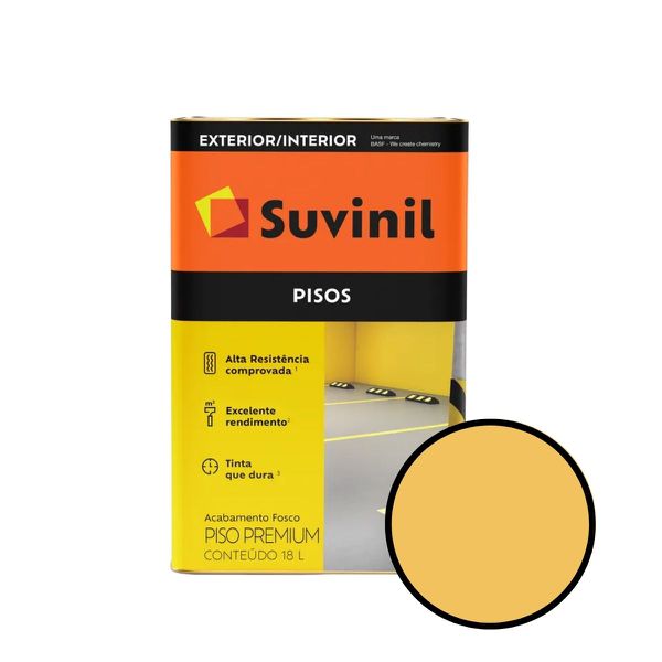 Tinta Piso Suviinil 18l - Amarelo Demarcação