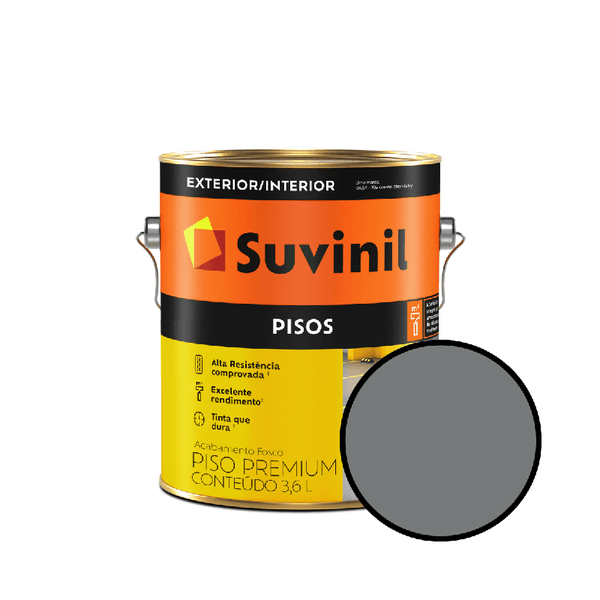 Tinta Piso Suvinil 3,6l - Cinza