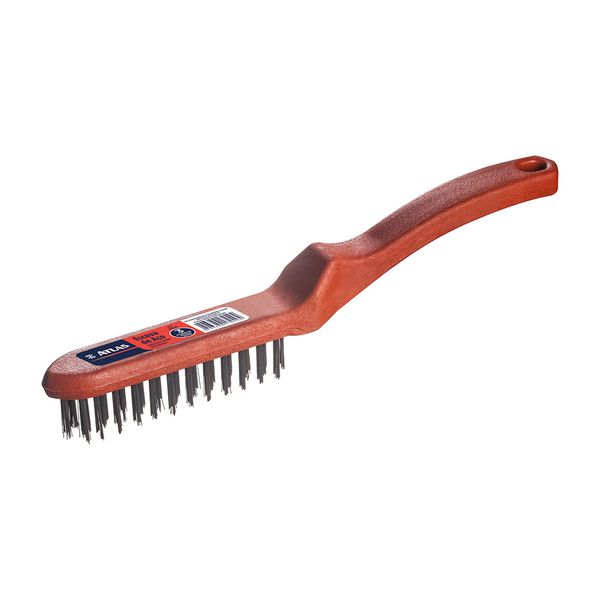 ESCOVA DE AÇO 03 FILEIRAS COM CABO - 1840 ATLAS