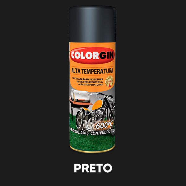 Spray Alta Temperatura Colorgin - Preto