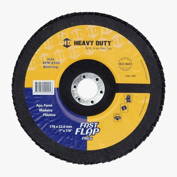 Disco Flap Nylon 7" G40 Heavy Duty Limpeza Profunda Profissional