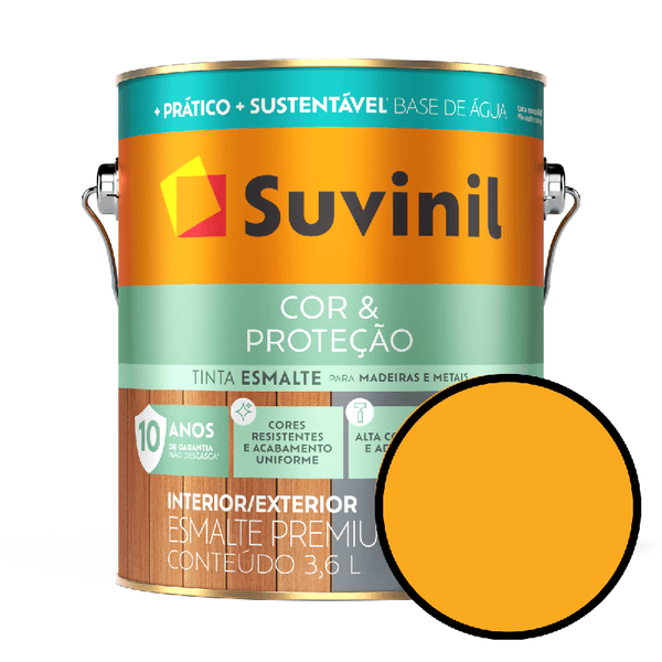 Esmalte Seca Rápido Brilhante Suvinil - Amarelo-ouro