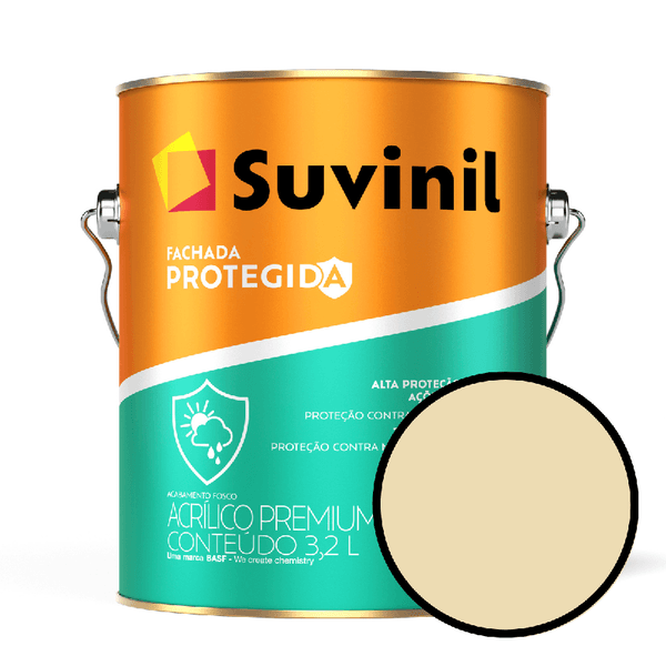 Tinta AcrÍlica 3,6 Litros Fachada Protegida Fosco Suvinil - Marfim Nobre