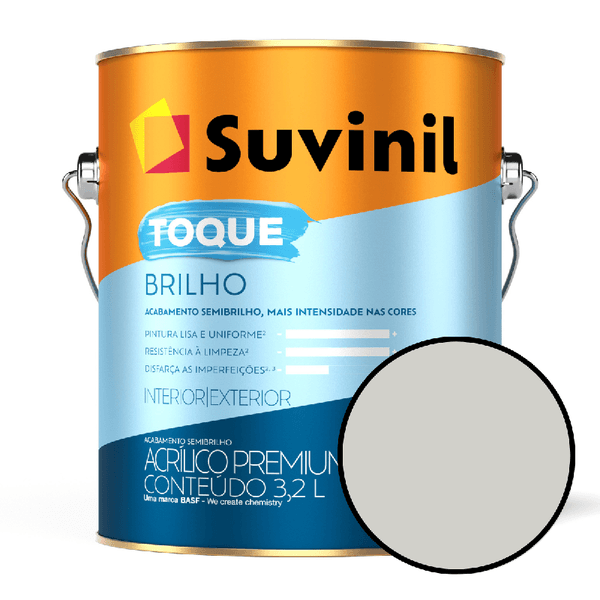 Tinta Para Parede 3,6 Litros Toque Brilho Semi Brilho Suvinil - Crômio