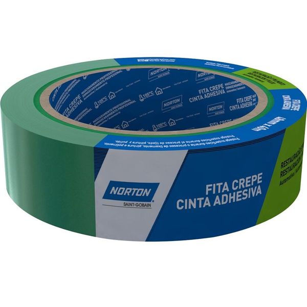 Fita Crepe Verde 48mm x 40m Norton Auto Premium Pintura