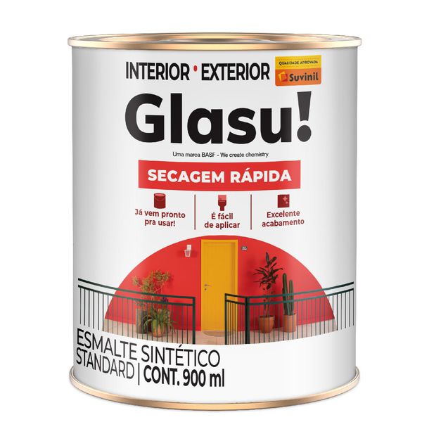 ESMALTE SINTÉTICO ACETINADO BRANCO 0,9L GLASURIT