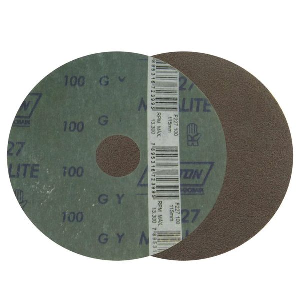 Disco de Fibra Norton F227 115x22mm 100 Alta Durabilidade