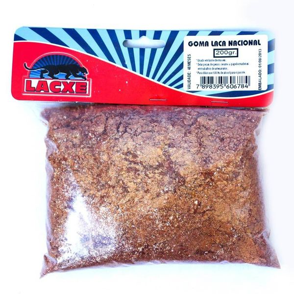 Goma Laca Nacional Lacxe 200g Acabamento Brilhante Madeira
