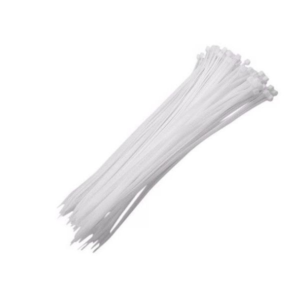 Abraçadeira Nylon 280x3,5mm Branca C/100 Foxlux Resistentes