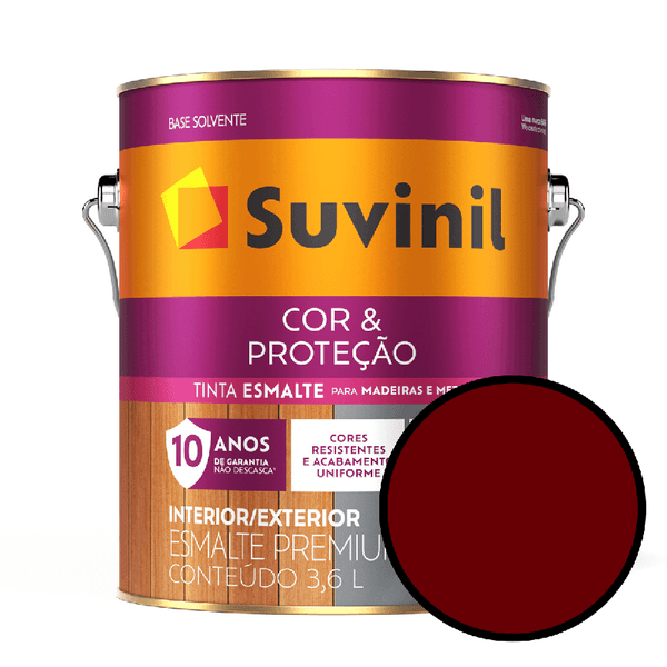 Esmalte Cor & Proteção Brilhante Suvinil - Vinho Chassis