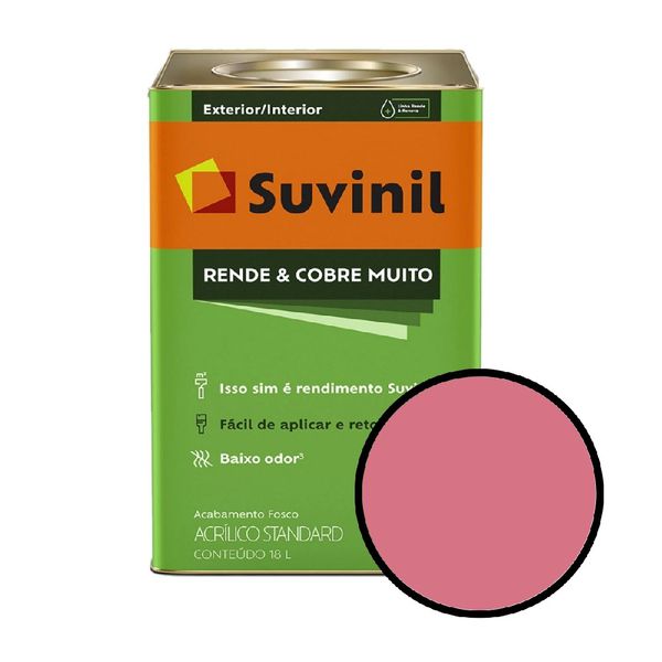 Tinta Acrílica Fosca Euforia 18L Suvinil Rende Muito Premium