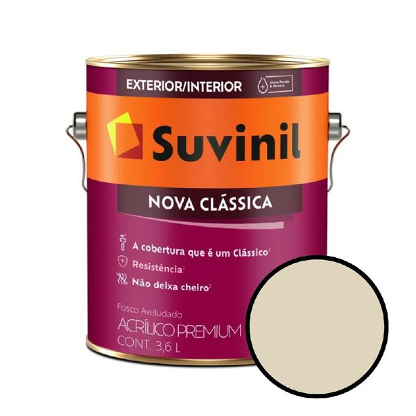Tinta Acrílica Fosca Palha 3,6L Suvinil Nova Clássica
