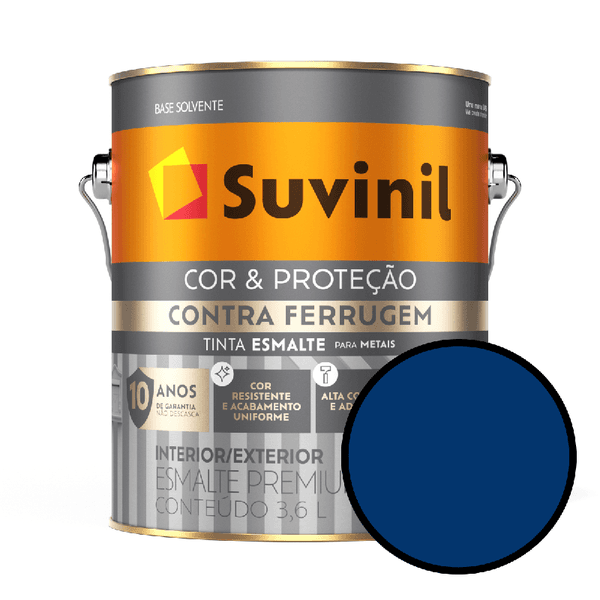 ESMALTE CONTRA FERRUGEM BRILHANTE SUVINIL - AZUL DEL REY