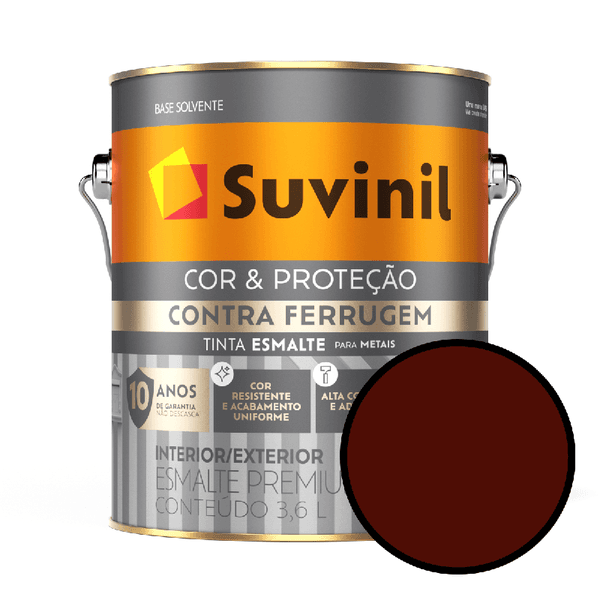 ESMALTE CONTRA FERRUGEM BRILHANTE SUVINIL - MARROM