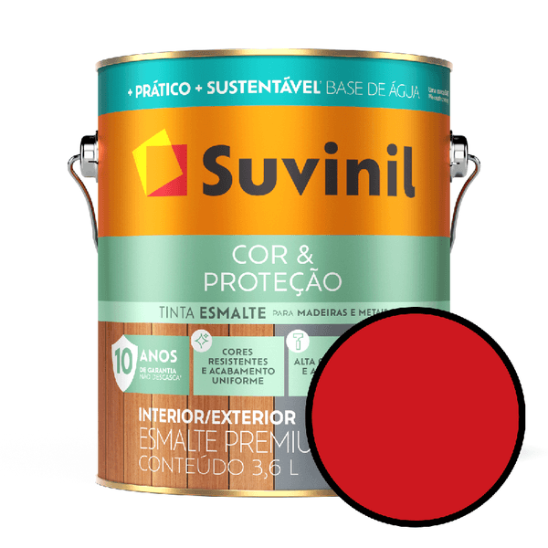 Esmalte Seca Rápido Brilhante Suvinil - Vermelho