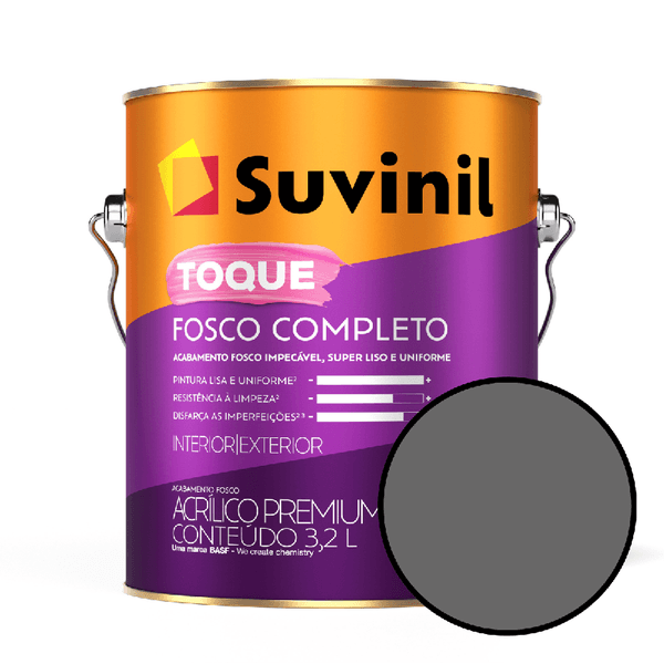 Tinta Para Parede 3,6 Litros Toque Fosco Completo Suvinil - Granito Nobre