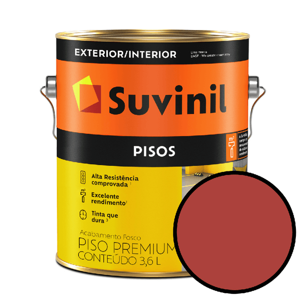 Tinta Piso Suvinil 3,6l - Vermelho Demarcação