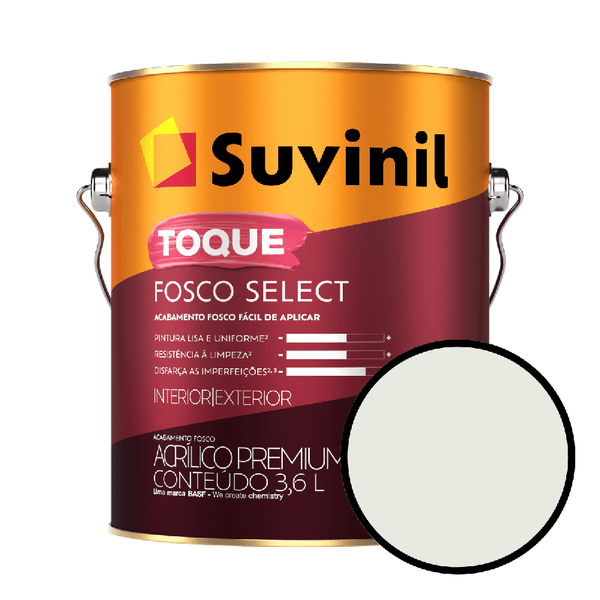 Tinta para Parede 3,6 Litros Toque Fosco Select Suvinil - Gelo