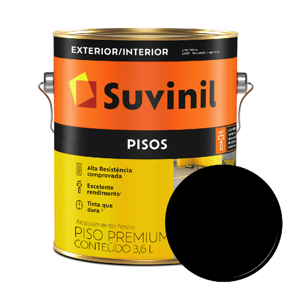 Tinta Piso Suvinil 3,6l - Preto