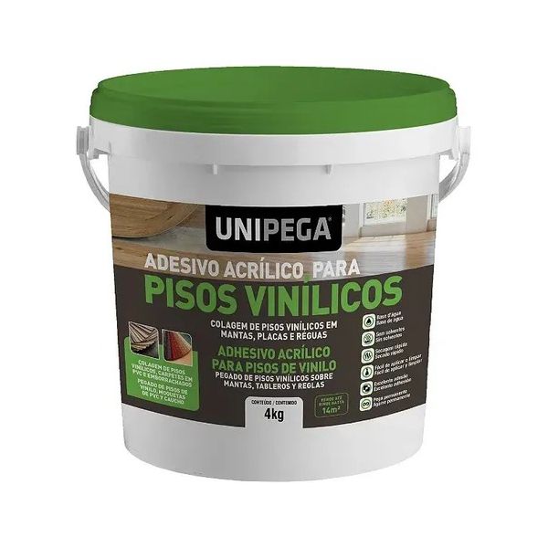 Cola Vinílica UniPega 4kg Balde Alta Fixação Profissional