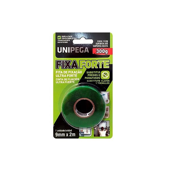 FITA FIXA FORTE 9MM X 2M UNIPEGA