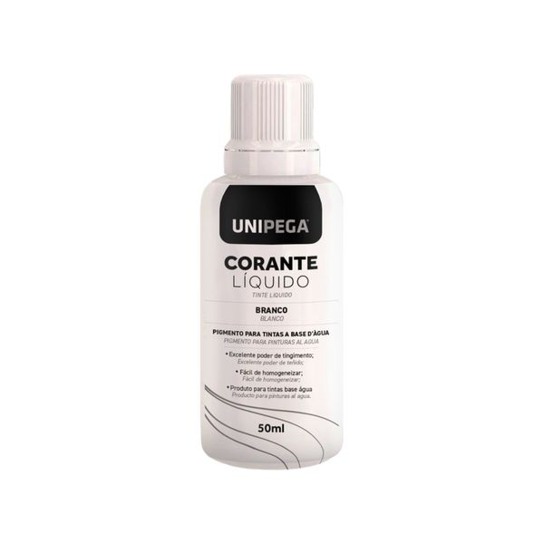 Corante Branco 50ml Unipega Concentrado Alta Qualidade