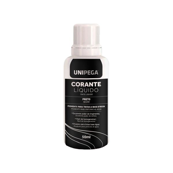 Corante Preto 50ml Unipega Concentrado Alta Pigmentação