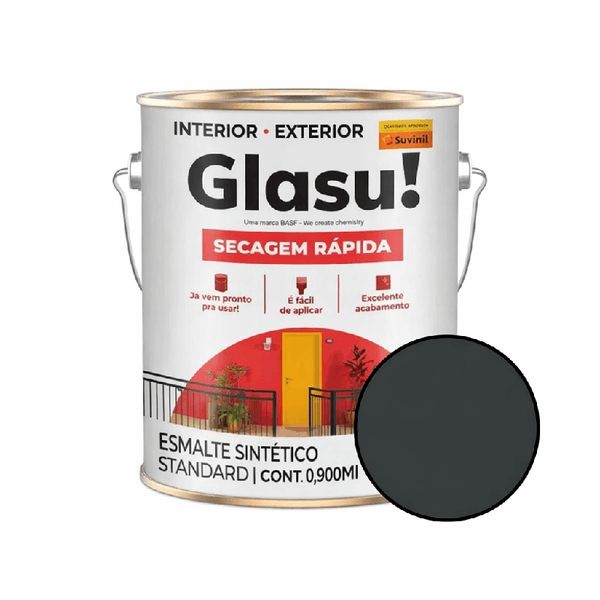 ESMALTE SINTETICO PRETO 0,9L GLASURIT