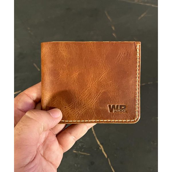 Carteira Masculina Couro Legitimo Marrom Caramelo