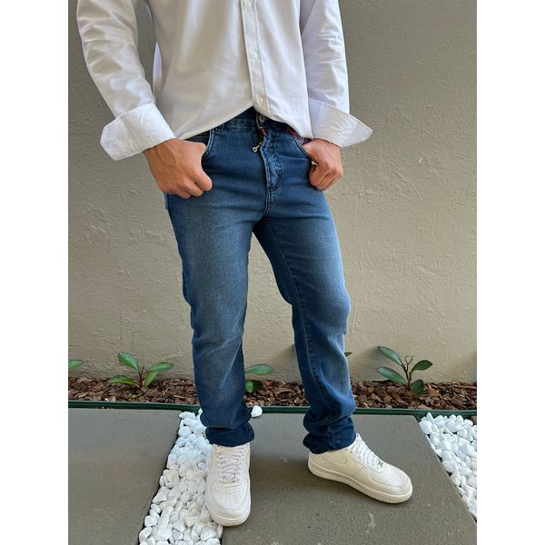 Cal a Edwin Jeans Azul Masculina Elastico Interno Cos LOJA VOLARIUM