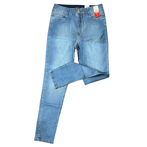 Calça Jeans Claro Feminina Plus Size Loopper