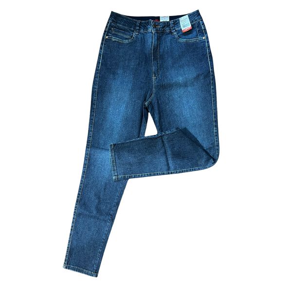 Calça Loopper Feminina Jeans Azul Escuro Tradicional