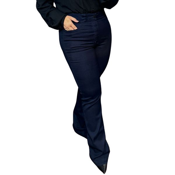 Calça Feminina Flare Azul Marinho Loopper