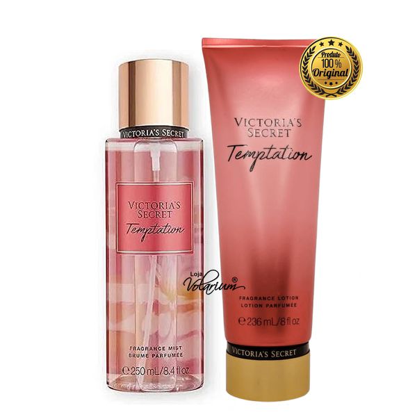 KIT CREME E COLONIA BODY SPLASH TEMPTATION VICTORIA SECRET