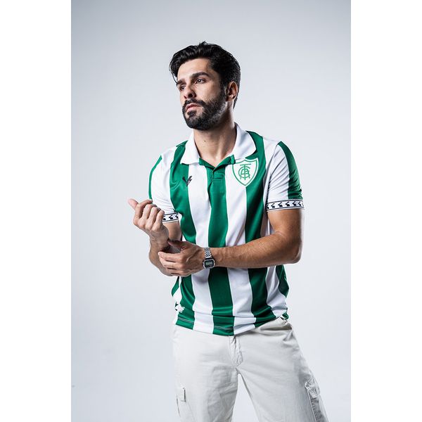 Camisa Masculina Reviver América Mineiro Branca e Verde Volt