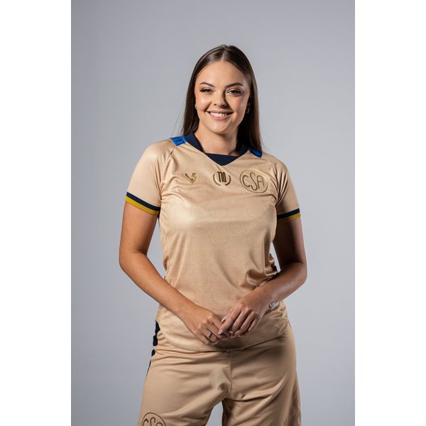 Camisa Feminina Jogo 3 CSA 110 Anos Dourada 2023 Volt