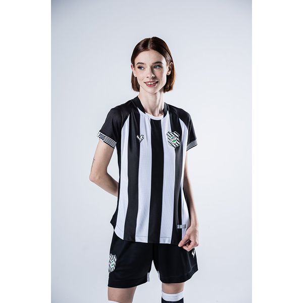 Camisa Feminina jogo 1 2023 Figueirense Preta e Branca Volt