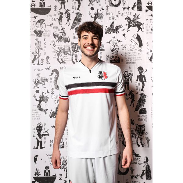 Camisa Masculina Jogo 2 Santa Cruz 2024 Branca Volt